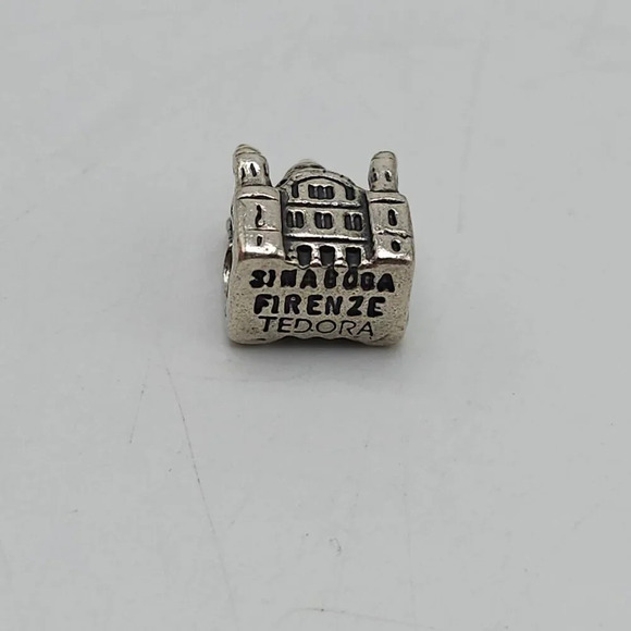 Sterling Silver Firenzé Synagogue Bead Charm By Tedora Bracelet or Necklace - Picture 4 of 5